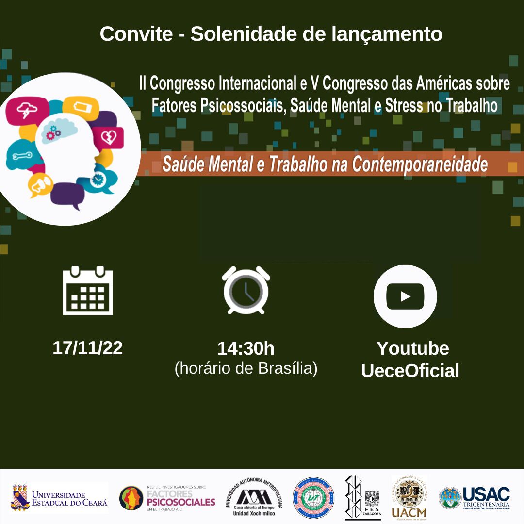 Uece Far Evento Para Lan Ar Congresso Internacional Sobre Sa De Mental