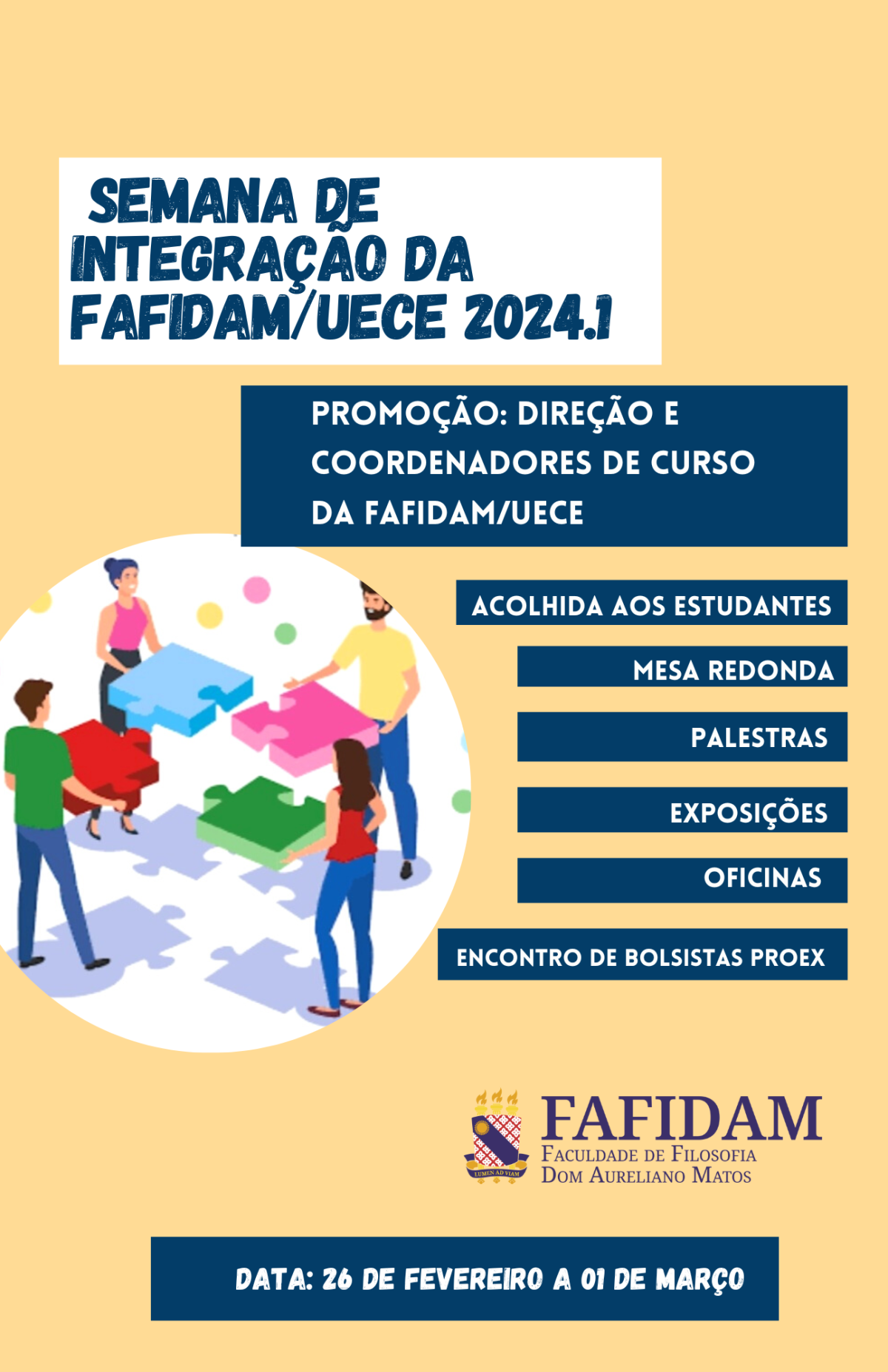 [CONVITE] SEMANA DE INTEGRAÇÃO DA FAFIDAM 2024.1 – Faculdade de ...