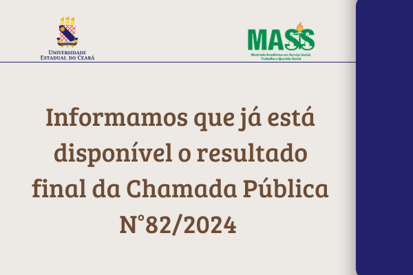 RESULTADO FINAL – CHAMADA PÚBLICA Nº 82/2024