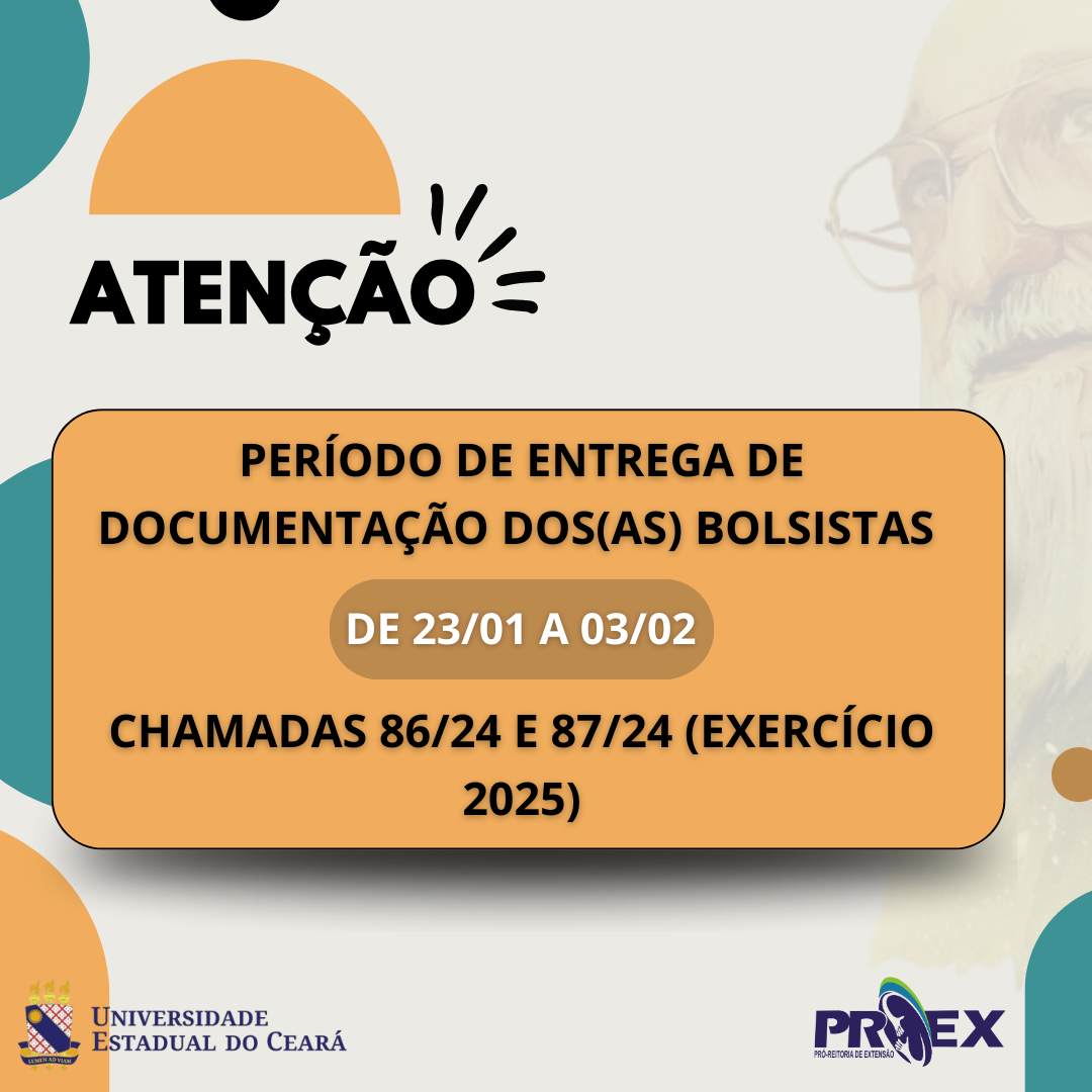 PROEX orienta sobre a indicação e o envio da documentação dos bolsistas (Chamadas Públicas 86/2024 e 87/2024)